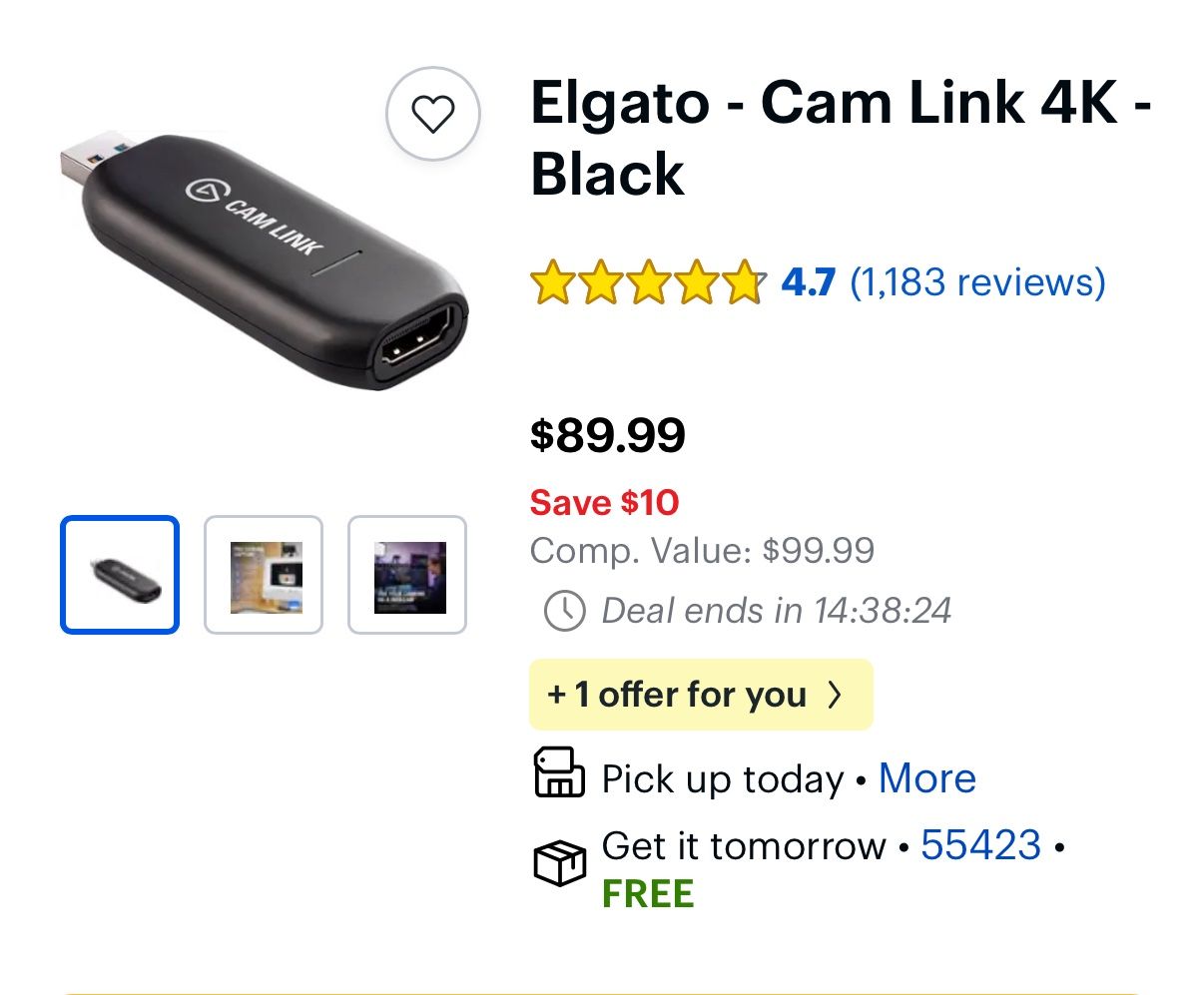 Cam Link For Streaming & Recording