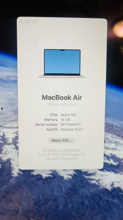 Apple MacBook Air M3 (2024) – 13” | 16GB RAM | Like New