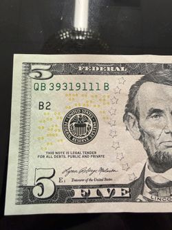 $5 Trinary Bill (3-9-1) 100% Collectible