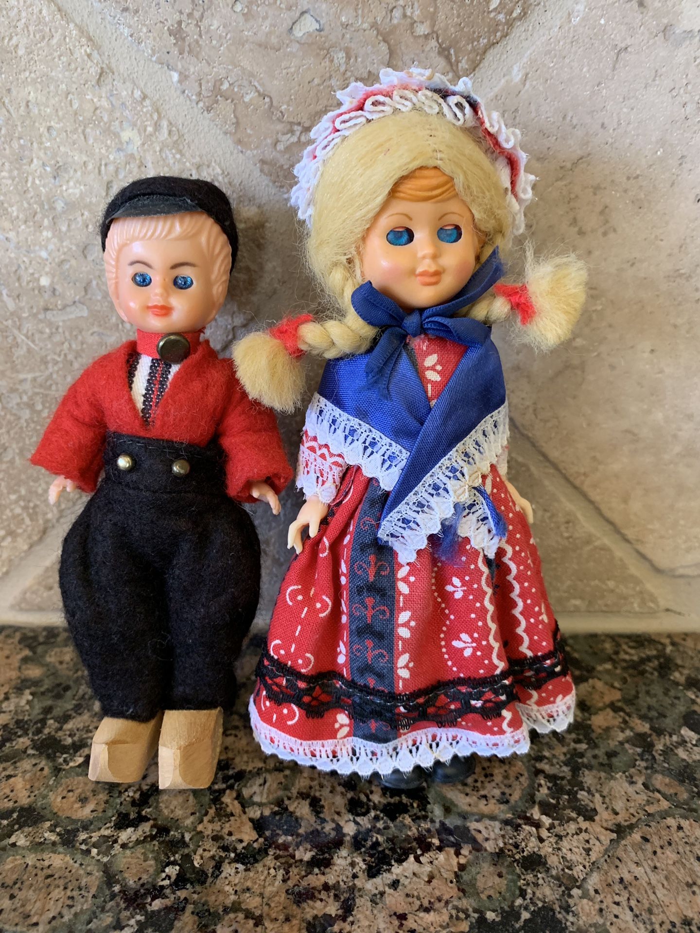 NEW - Austrian Boy and Girl Dolls. Eyes open & close