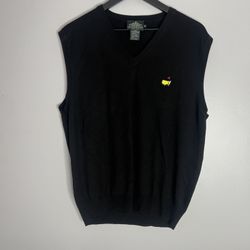 Masters Golf Clubhouse Collection Merino Wool Vest Mens Medium Black Augusta