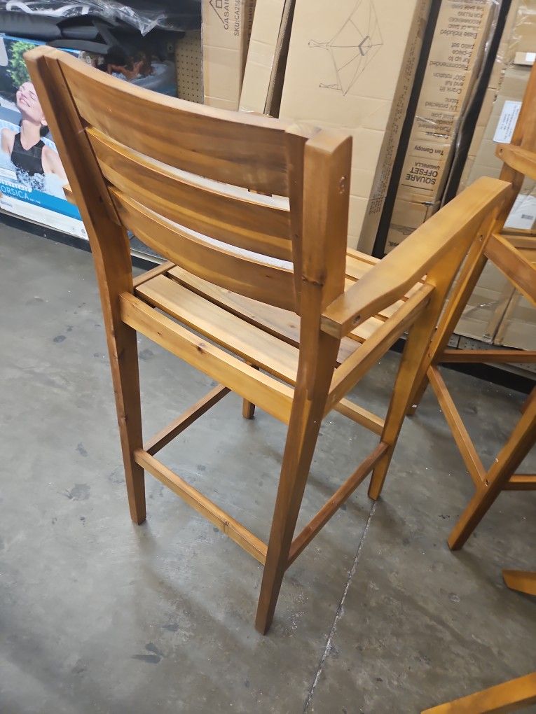 Noble teakwood bistro set with high boy