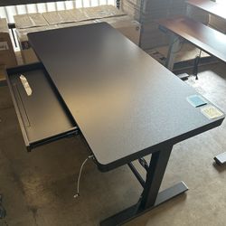 Electric Standing Office Desk for Students and Office Staffs(55x28) with Memorizing Controller Bottoms