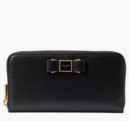 Kate Spade New York Morgan Embellished Bow Saffiano Leather Wallet