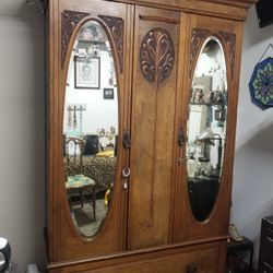 Art Nouveau Antique Armoire 