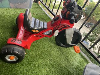 Red Kids Pedal Trike - Motorcycle Style