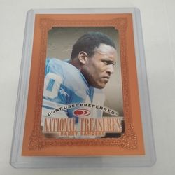 Rare Old Barry Sanders National Treasure Football Card 1997 Donruss Preferred #134