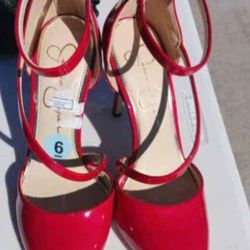 Red Stilettos  New Size 6