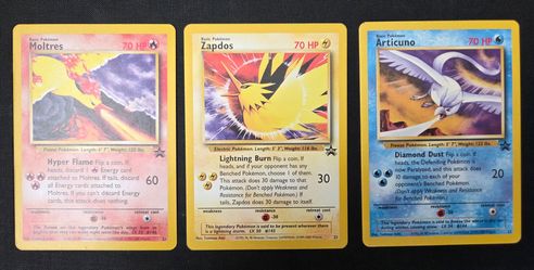 Pokémon Legendary Birds Card Set – Moltres, Zapdos, Articuno