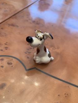 Dog puppy ceramic figurine
