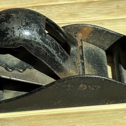 Vintage Woodworking Hand Plane Block Plane Metal Body Red Knob Tool 