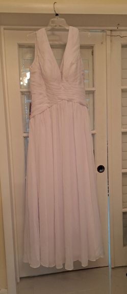 Sheer White Wedding Dress Size 16