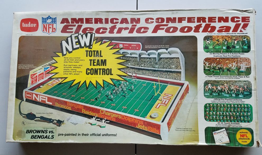 Vintage 1970's Electric Tudor NFL Football Game Model 640 Browns Vrs Bengals