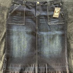 Denim MIDI Skirt