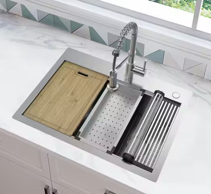 27” Kitchen Sink And Faucet