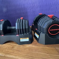 Weider Adjustable Weights 10- 50lbs X2 
