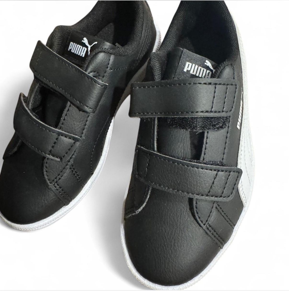New Puma Kids Shoes Black & White – Size 12C Velcro Strap Sneakers