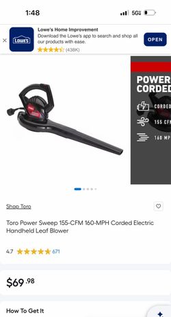 Toro leaf blower corded