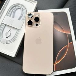In Box Apple IPhone 16 Pro Max 256gb  Unlocked, FREE Smartwach/ Headphones. Pay $1 Today Rest in payments. NO CREDIT NEEDED FINANCING