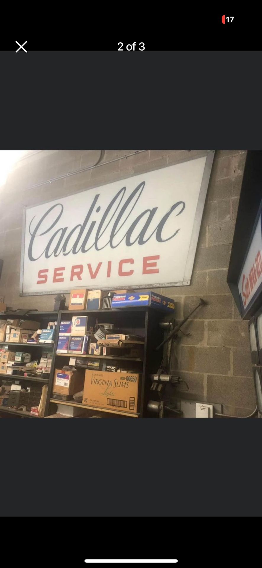 Vintage Cadillac Sign