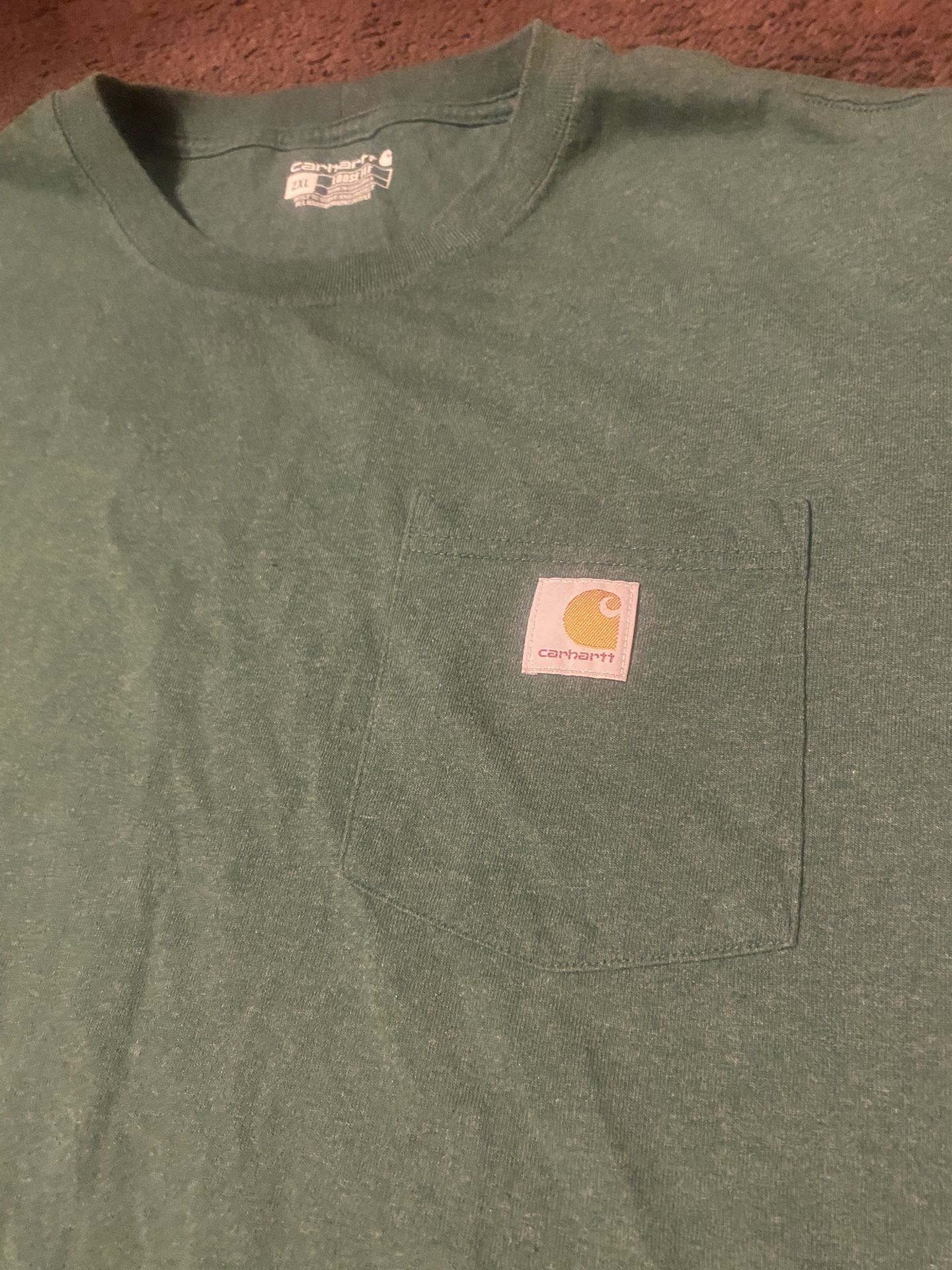 Carhartt Men’s Work Shirt Size 2XL Plain Green 