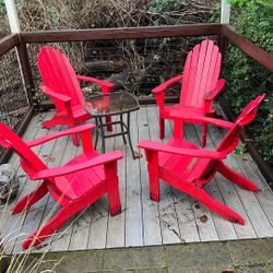 4 Adirondack Chairs 