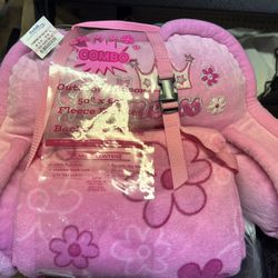 Little Girl Pillow And Blanket