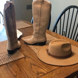 Size 8 Boots And Adjustable Hat
