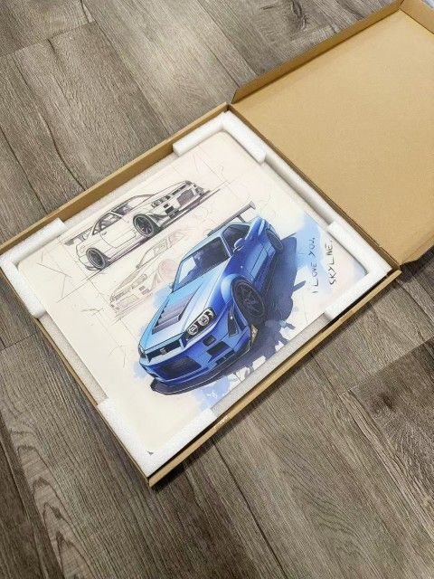 GTR Skyline Premium Glass Gaming Mouse Pad