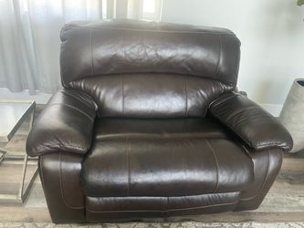Large 2 person leather recliner