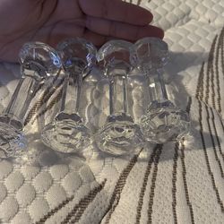 Set of 4 led crystal knife rests