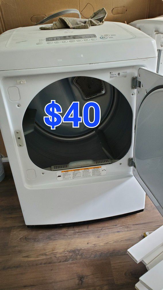White LG Electric Dryer