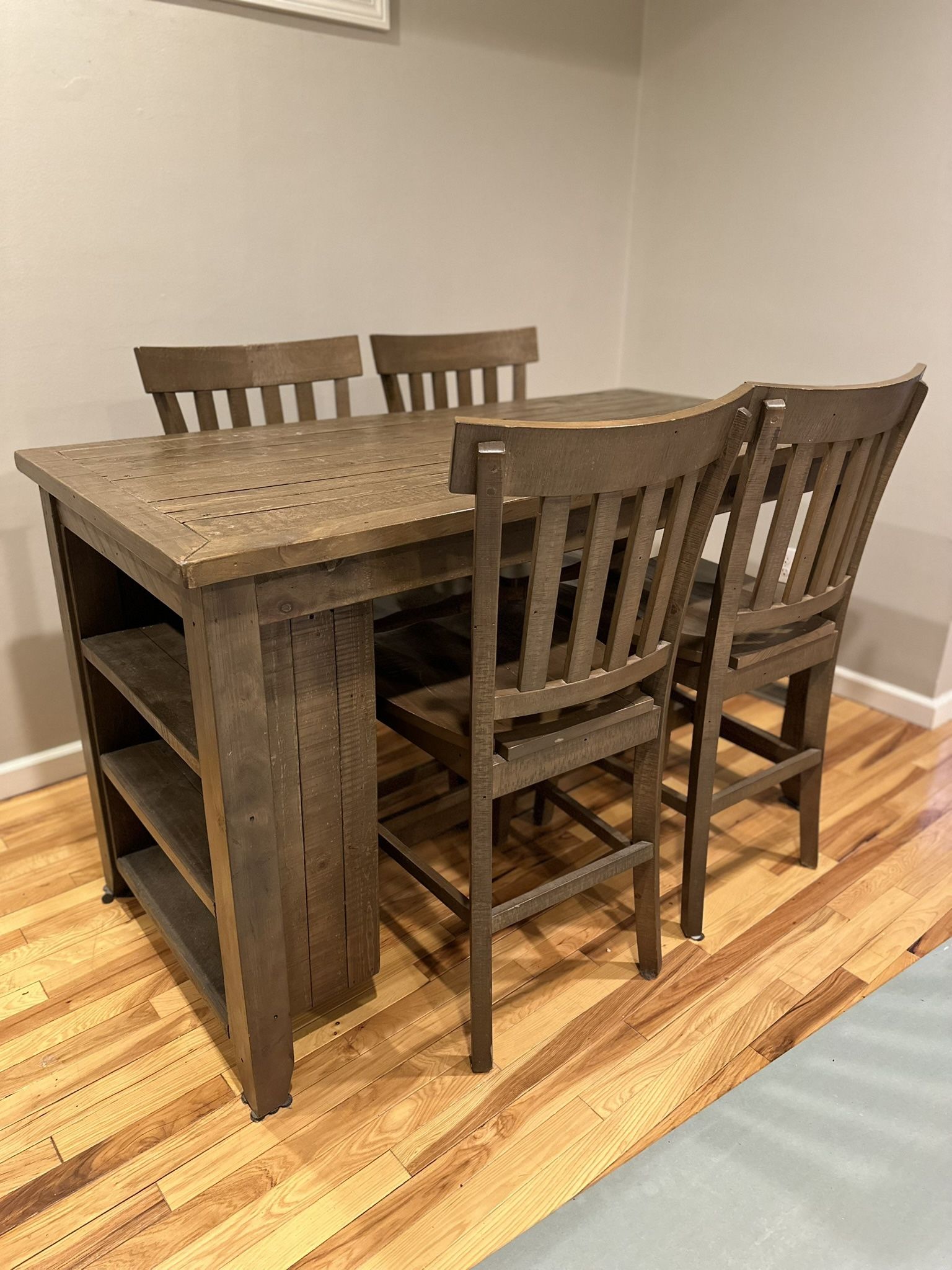 Jordan’s Dining Room/Kitchen Table With Chairs And Matching Cabinet & Console Table.