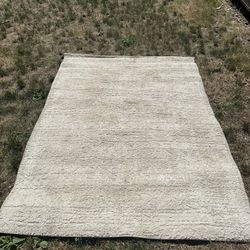 KARMA 5.3x7 Area Rug White Beige 