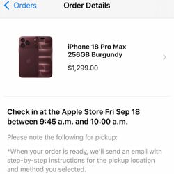 iPhone 18 Pro Max Unlocked 256GB Burgundy Glacier Silver Black Brand New Available Sep 18