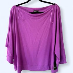 Soft purple off-the-shoulder blouse Simply Vera Vera Wang XXL