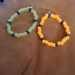 2 Handmade Kandi 2 In 1 Keychain And Bracelet 