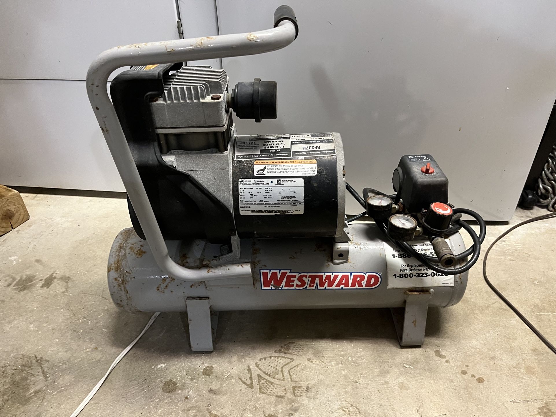 Westword Air Compressor Has A Small Leak In The On Off Switch Area