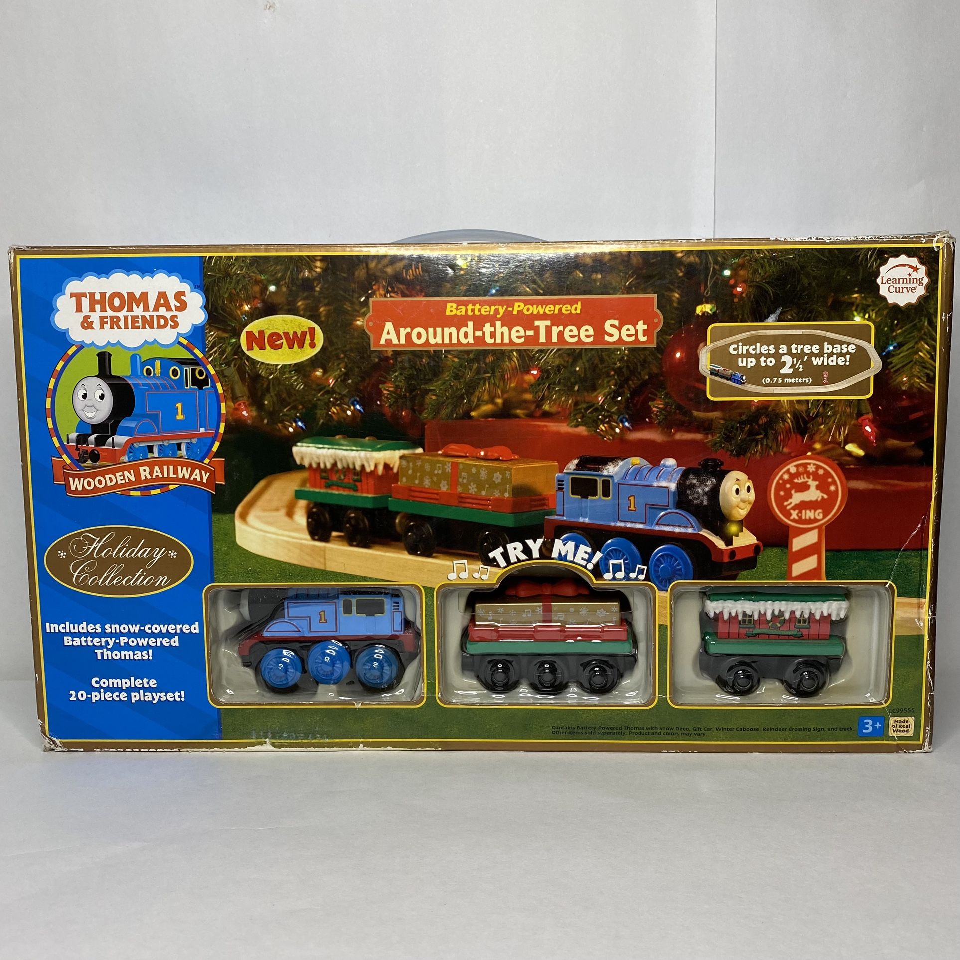 Thomas & Friends Battery Powered Wooden Railway Train Around The Tree Set Xmas