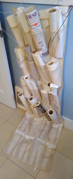 Embroidery lining / backing materials, wall hanging organizer / holder