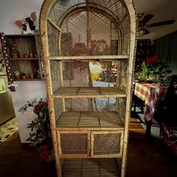 wicker boho shelves