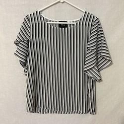 Striped Black and White Blouse