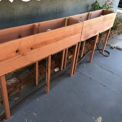 Beautiful privacy wall Frame Planter Box Garden Bed Outdoor Design cedar redwood AC pool equipment cover