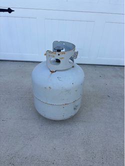 Empty propane gas tank
