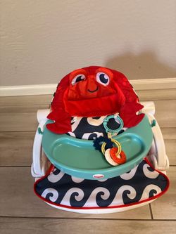 Fisher-price Sit-me-up Floor Seat W/ Tray - Crab Themed