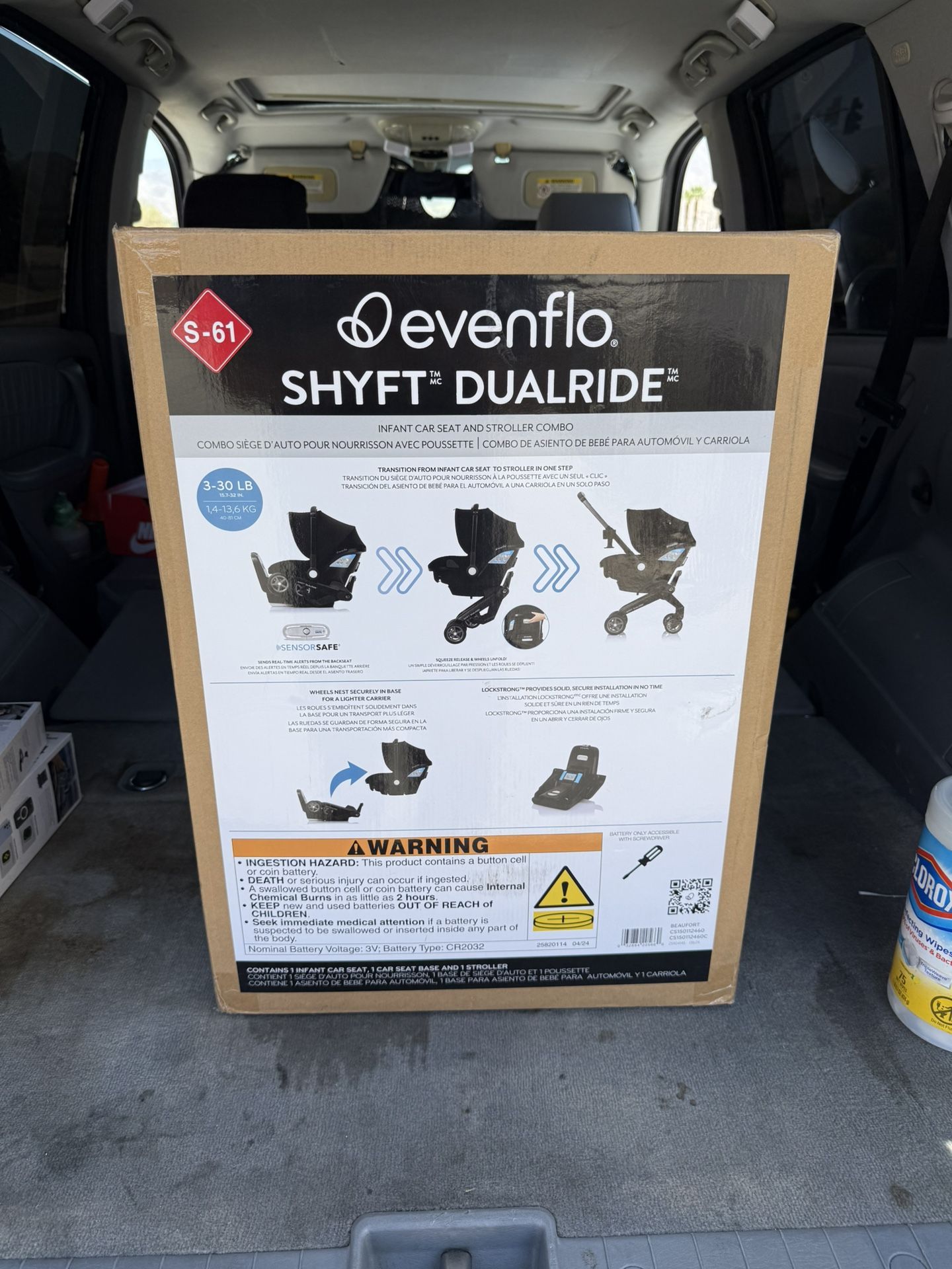 Evenflo Shyft DualRide Infant Car Seat & Stroller - Beaufort Black