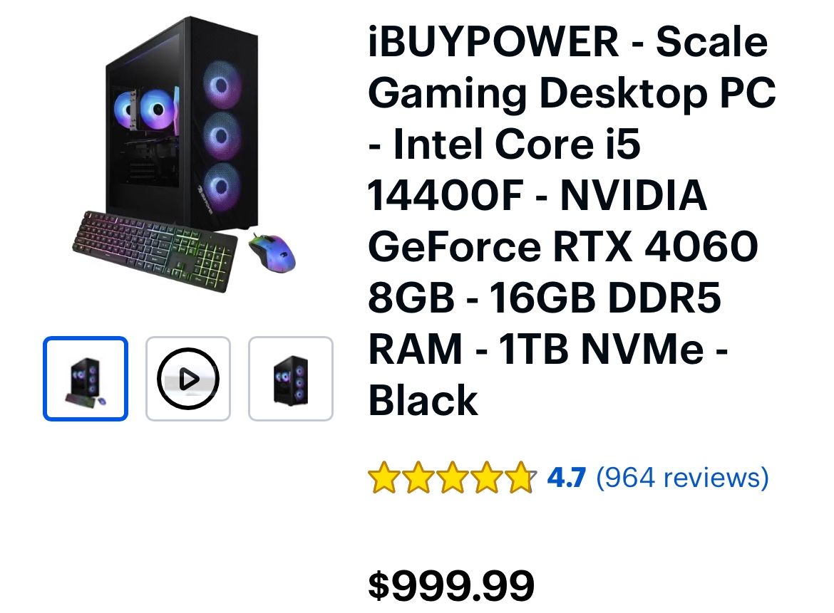 Ibuypower Gaming Pc With Extras