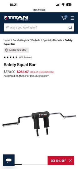 Titan Fitness Safety Squat Bar