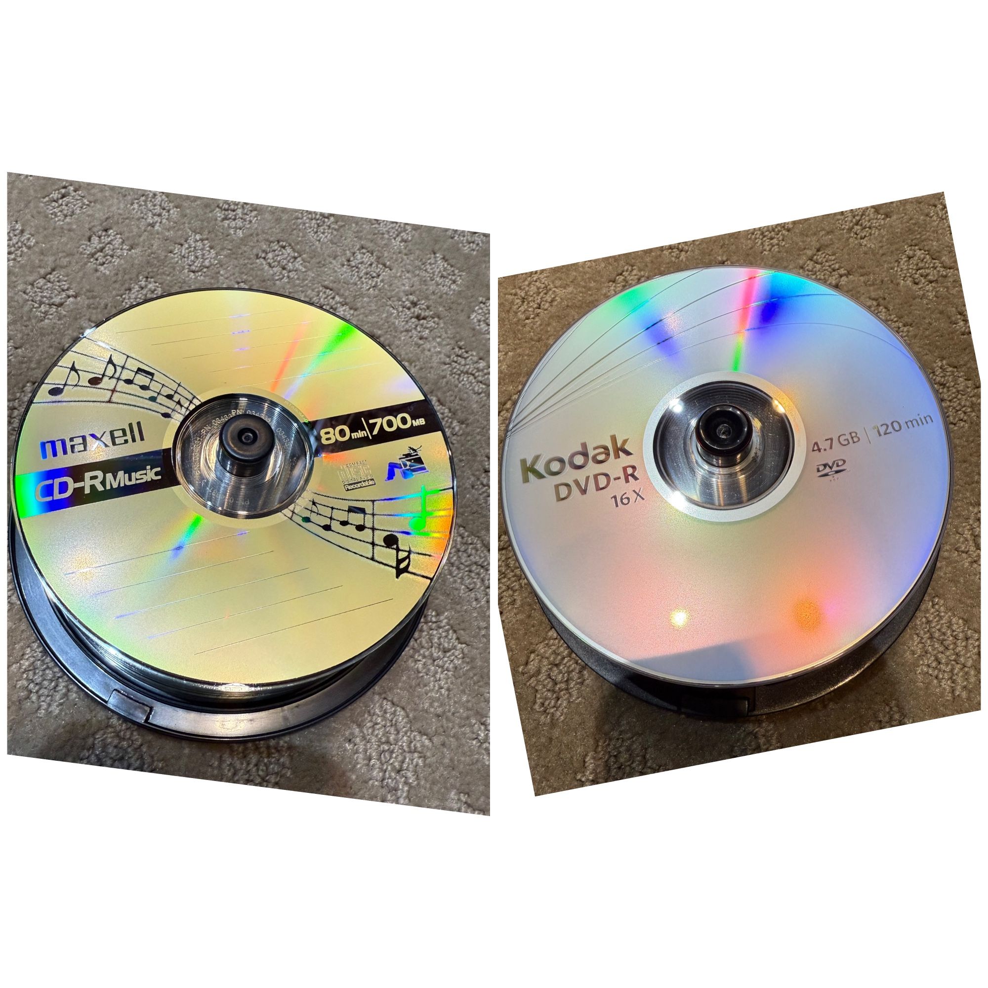 Maxwell CD-R Music + Kodak DVD-R Blank Disks