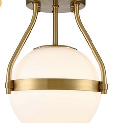 🔥 Open Box: Modern Gold Semi-Flush Ceiling Light B7153CU-J – $31 (Compare at $73!)